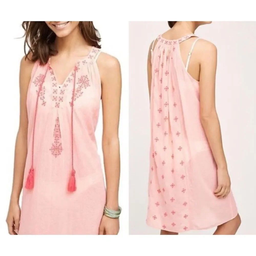 Anthropologie Mermaid Peach Beach Dress | Orange in XS